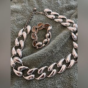 Napier vintage silver necklace and bracelet set